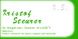 kristof steurer business card